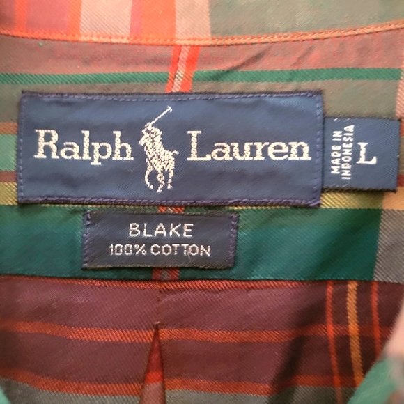 2 RALPH LAUREN BLAKE POLO SHIRTS RED AND GREEN SZ L - Picture 15 of 16